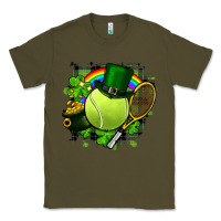 Army Green St. Patrick's Day Tennis Classic Tee - FaDigitalArtStudio