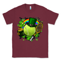 Burgundy St. Patrick's Day Tennis Classic Tee - FaDigitalArtStudio