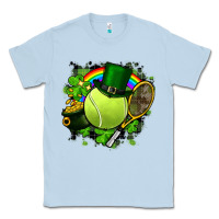 Dusty Blue St. Patrick's Day Tennis Classic Tee - FaDigitalArtStudio