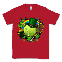 Red St. Patrick's Day Tennis Classic Tee - FaDigitalArtStudio