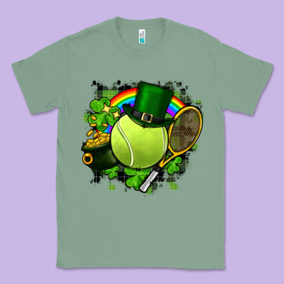 St. Patrick's Day Tennis Classic Tee Designed By Fadigitalartstudio