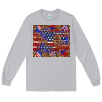 Moon Dust American flag and star leopard Long Sleeve Tee - Artiststas