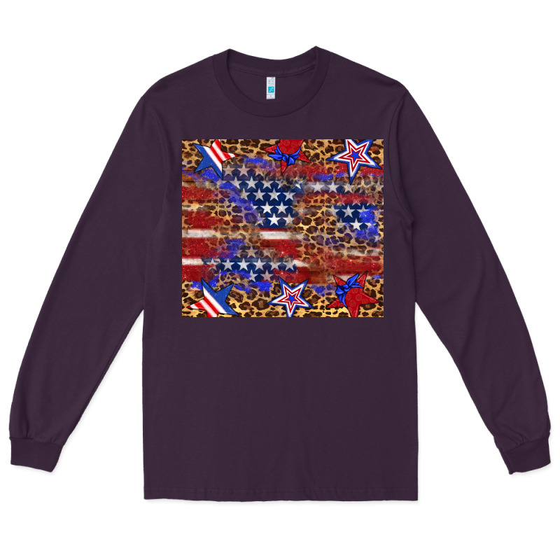 American Flag And Star Leopard Long Sleeve Tee by Artiststas | Teevron