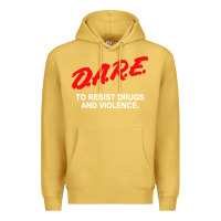Antique Gold d a r e anti drugs Premium Hoodie - DesigneFamous