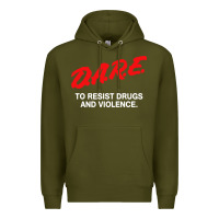 Army Green d a r e anti drugs Premium Hoodie - DesigneFamous