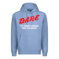 Colony Blue d a r e anti drugs Premium Hoodie - DesigneFamous