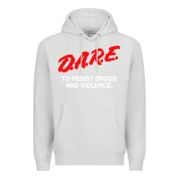 Dove Grey d a r e anti drugs Premium Hoodie - DesigneFamous