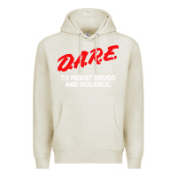 Oatmeal Heather d a r e anti drugs Premium Hoodie - DesigneFamous