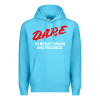Ocean Blue d a r e anti drugs Premium Hoodie - DesigneFamous