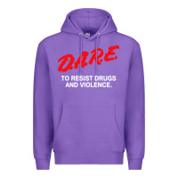 Purple d a r e anti drugs Premium Hoodie - DesigneFamous