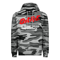 Slate Camo d a r e anti drugs Premium Hoodie - DesigneFamous