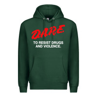 Sports Green d a r e anti drugs Premium Hoodie - DesigneFamous
