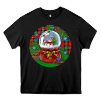Black snow globe christmas ornament Heavy Core Tee - BundleAndBundleShop