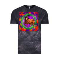 Cloud Black halloween red angus bull Vintage Tee - LillyAllenDesigns