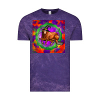 Cloud Purple halloween red angus bull Vintage Tee - LillyAllenDesigns