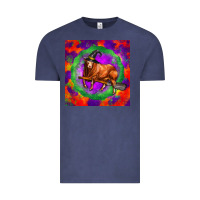 Vintage Denim halloween red angus bull Vintage Tee - LillyAllenDesigns