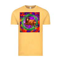 Vintage Mustard halloween red angus bull Vintage Tee - LillyAllenDesigns