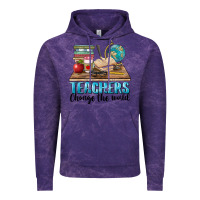 Cloud Purple teachers change the world Vintage Hoodie - BarkalooDesign