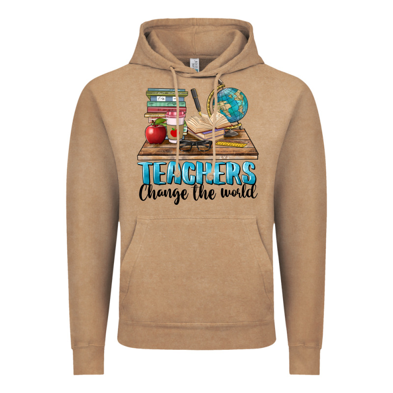 Teachers Change The World Vintage Hoodie by BarkalooDesign | Teevron