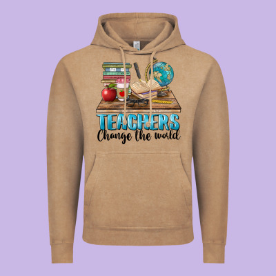 Teachers Change The World Vintage Hoodie Designed By Barkaloodesign