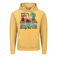 Vintage Mustard teachers change the world Vintage Hoodie - BarkalooDesign