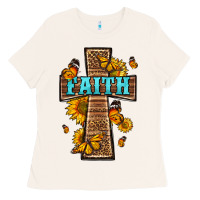 Bone Western Faith Cross Butterfly Ladies Tee - LillyAllenDesigns