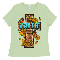 Matcha Western Faith Cross Butterfly Ladies Tee - LillyAllenDesigns