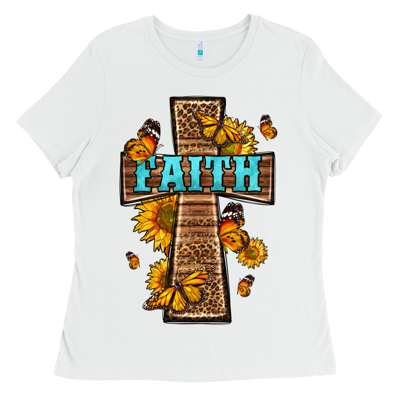 Western Faith Cross Butterfly Ladies Tee by LillyAllenDesigns | Teevron