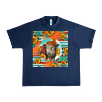 Navy Hereford Bull Urban Heavy Tee - LillyAllenDesigns
