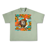 Oil Green Hereford Bull Urban Heavy Tee - LillyAllenDesigns