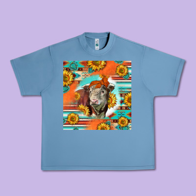 Hereford Bull Urban Heavy Tee Designed By Lillyallendesigns