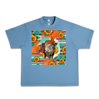 Pebble Blue Hereford Bull Urban Heavy Tee - LillyAllenDesigns