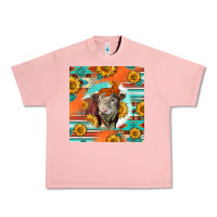 Salmon Hereford Bull Urban Heavy Tee - LillyAllenDesigns