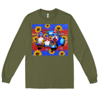 Army Green American flag gnomes truck sunflowers star leopard glitter Long Sleeve Tee - Artiststas