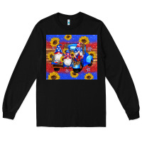 Black American flag gnomes truck sunflowers star leopard glitter Long Sleeve Tee - Artiststas