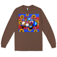 Chestnut American flag gnomes truck sunflowers star leopard glitter Long Sleeve Tee - Artiststas