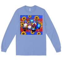 Colony Blue American flag gnomes truck sunflowers star leopard glitter Long Sleeve Tee - Artiststas