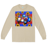 American Flag Gnomes Truck Sunflowers Star Leopard Glitter Long Sleeve Tee | Teevron