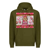 Army Green easter pink camouflage egg hunter  bunny Premium Hoodie - BarkalooDesign