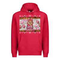 Cardinal easter pink camouflage egg hunter  bunny Premium Hoodie - BarkalooDesign