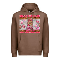 Chestnut easter pink camouflage egg hunter  bunny Premium Hoodie - BarkalooDesign