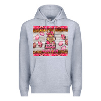 Heather Grey easter pink camouflage egg hunter  bunny Premium Hoodie - BarkalooDesign