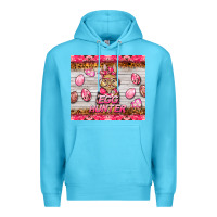 Ocean Blue easter pink camouflage egg hunter  bunny Premium Hoodie - BarkalooDesign