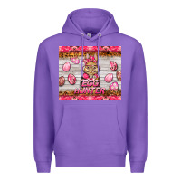 Purple easter pink camouflage egg hunter  bunny Premium Hoodie - BarkalooDesign