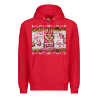 Red easter pink camouflage egg hunter  bunny Premium Hoodie - BarkalooDesign