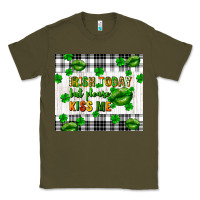Army Green Irish today but please kiss me st. patricks day Classic Tee - FaDigitalArtStudio