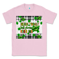 Bubblegum Pink Irish today but please kiss me st. patricks day Classic Tee - FaDigitalArtStudio