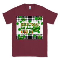 Burgundy Irish today but please kiss me st. patricks day Classic Tee - FaDigitalArtStudio