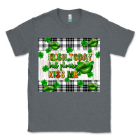 Charcoal Heather Irish today but please kiss me st. patricks day Classic Tee - FaDigitalArtStudio