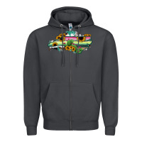Smoke North Carolina Map Sunflower Cactus Serape Zipper Hoodie - RanaPortraitStore